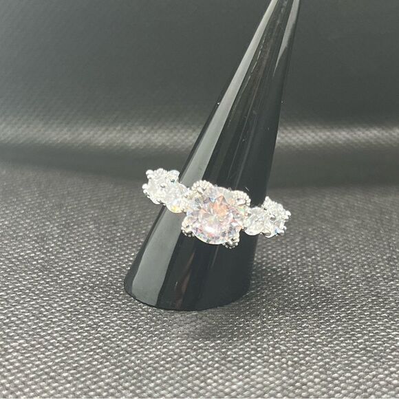 Silver Zirconium Eternity Ring-Sparkling Elegance - Picture 8 of 11